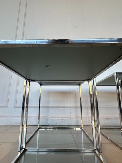 โต๊ะข้าง ท็อปกระจกสี่เหลี่ยม ขาเหล็ก รูปที่ 12