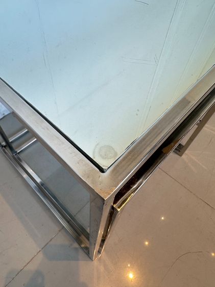 โต๊ะข้าง ท็อปกระจกสี่เหลี่ยม ขาเหล็ก รูปที่ 7