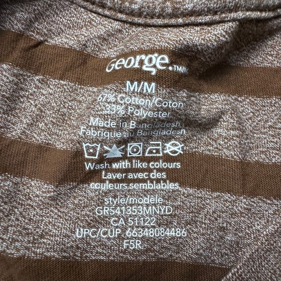 เสื้อยืด George Size M รูปที่ 3