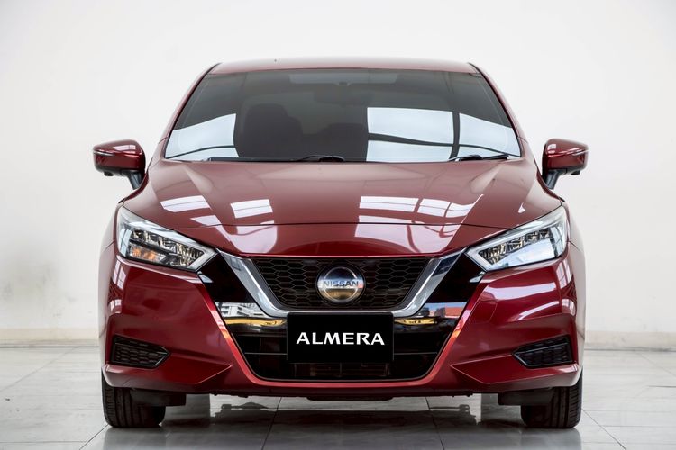 Nissan Almera 2020 1.0 V Sedan เบนซิน ไม่ติดแก๊ส เกียร์อัตโนมัติ แดง รูปที่ 4