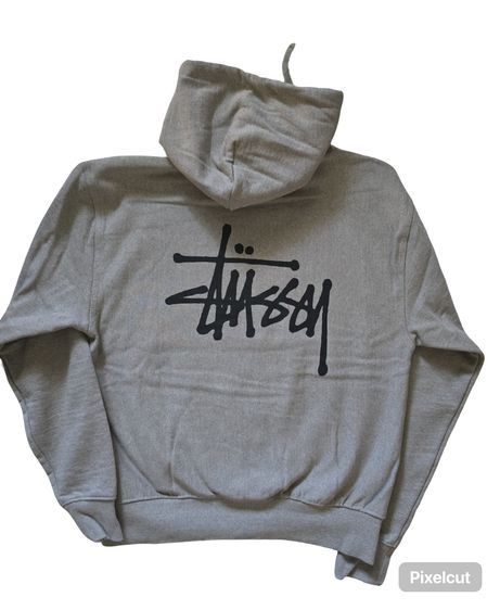 เสื้อสเวตเตอร์ฮู้ด Stussy สีเทา งานแฟชั่นเกาหลี  รูปที่ 2