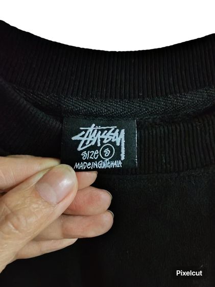 เสื้อสเวตเตอร์ Stussy สีดำ งานแฟชั่นเกาหลี  รูปที่ 4