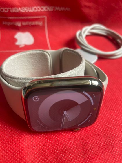 Apple Watch 45mm Series8 Gold Stainless สวยมาก ไม่ลด งดต่อ ราคา ครับ รูปที่ 3