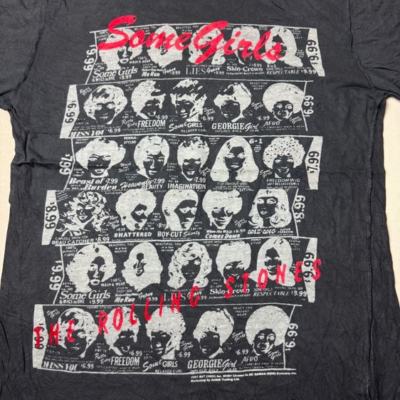 เสื้อยืด Some Girls Rolling Stones งาน 2007 งาน Fashion รูเต็มเป็นงานดิไซด์​ Size L รูปที่ 2