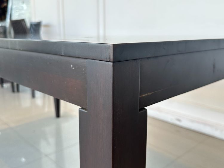 ชุดโต๊ะทานอาหาร 6 ที่นั่ง ท็อป และโครงขาไม้จริง พร้อมเก้าอี้  รูปที่ 12