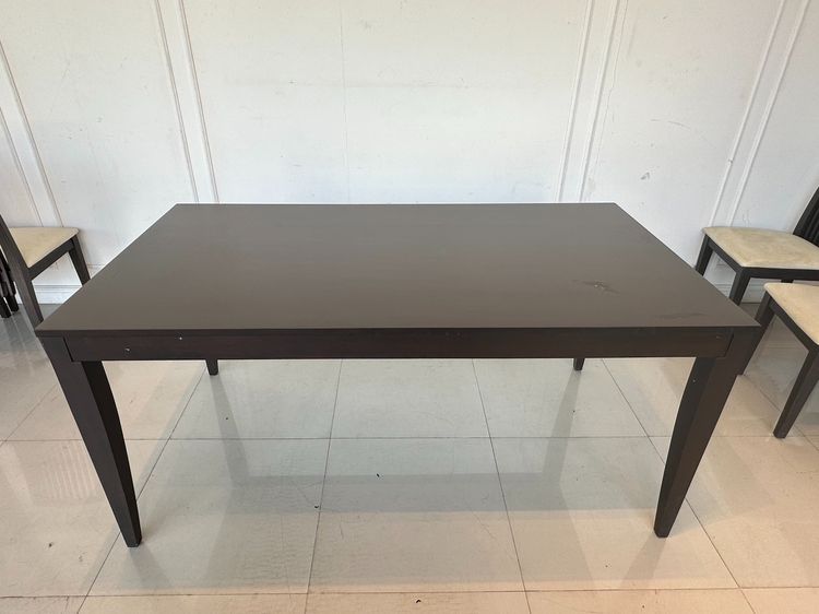 ชุดโต๊ะทานอาหาร 6 ที่นั่ง ท็อป และโครงขาไม้จริง พร้อมเก้าอี้  รูปที่ 6