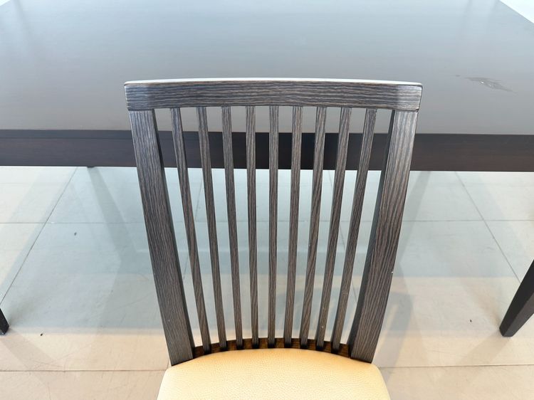 ชุดโต๊ะทานอาหาร 6 ที่นั่ง ท็อป และโครงขาไม้จริง พร้อมเก้าอี้  รูปที่ 18