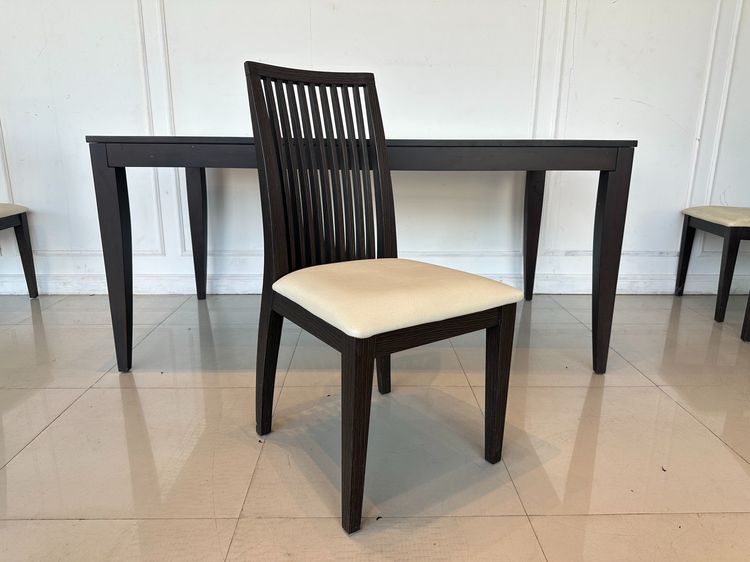 ชุดโต๊ะทานอาหาร 6 ที่นั่ง ท็อป และโครงขาไม้จริง พร้อมเก้าอี้  รูปที่ 13