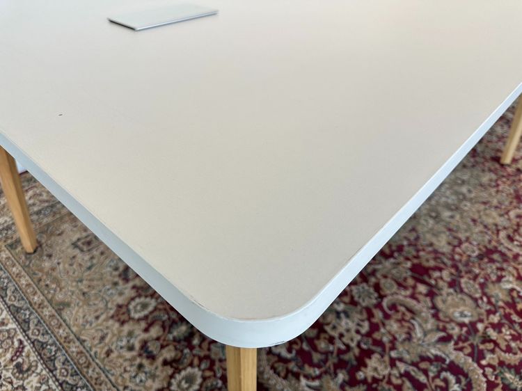 โต๊ะประชุม 10-12 ที่นั่ง ท็อปไม้ MDF สีขาว รูปที่ 5