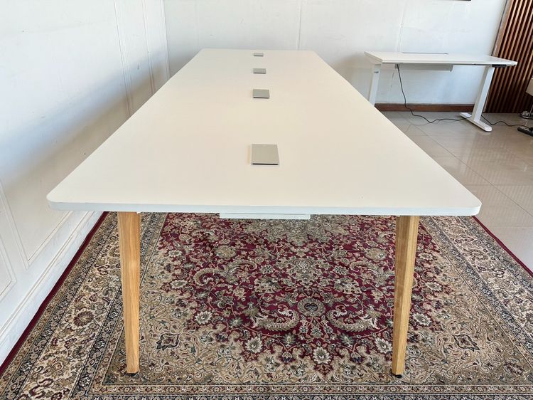 โต๊ะประชุม 10-12 ที่นั่ง ท็อปไม้ MDF สีขาว รูปที่ 4