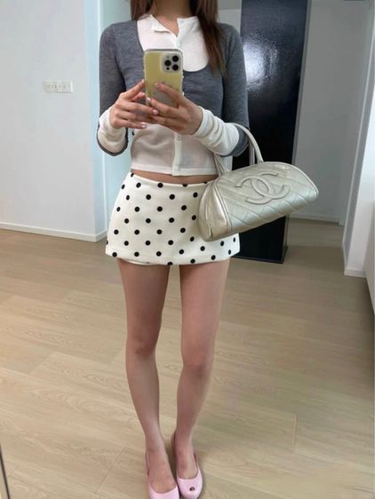 กระโปรงเอวต่ำ pokadot รูปที่ 4