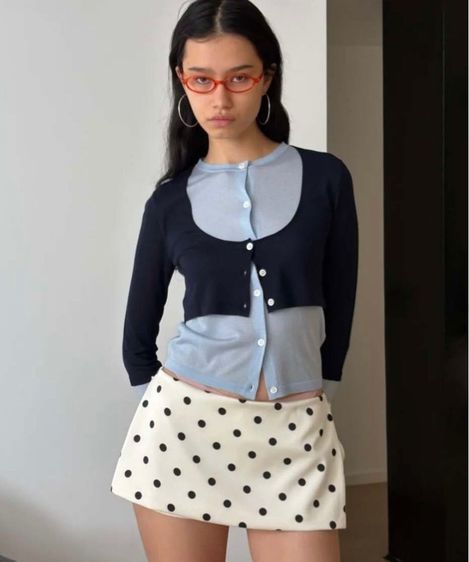 กระโปรงเอวต่ำ pokadot รูปที่ 3