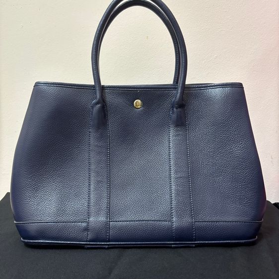 กระเป๋า TAYWIN (เทวินทร์) สีน้ำเงิน Navy ทรง Tote หนังลาย Togo สวยหรู สภาพดี รูปที่ 7