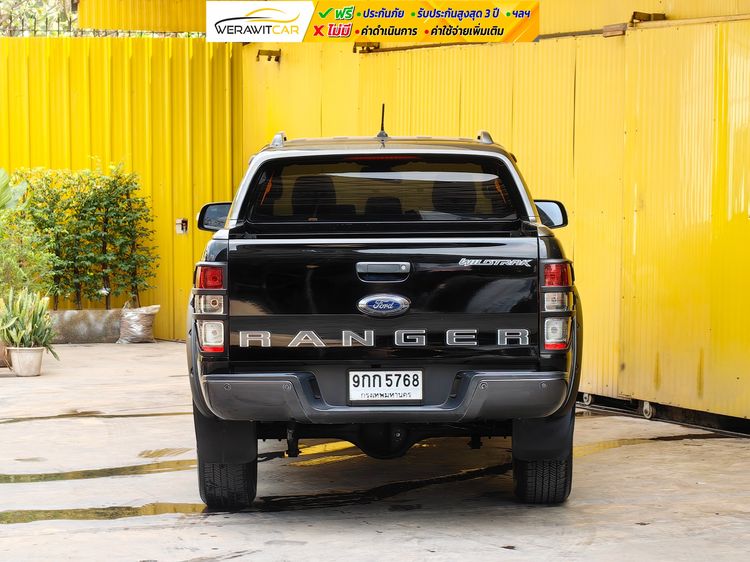 Ford Ranger 2019 2.0 Hi-Rider Wildtrak Pickup ดีเซล ไม่ติดแก๊ส เกียร์อัตโนมัติ ดำ รูปที่ 4