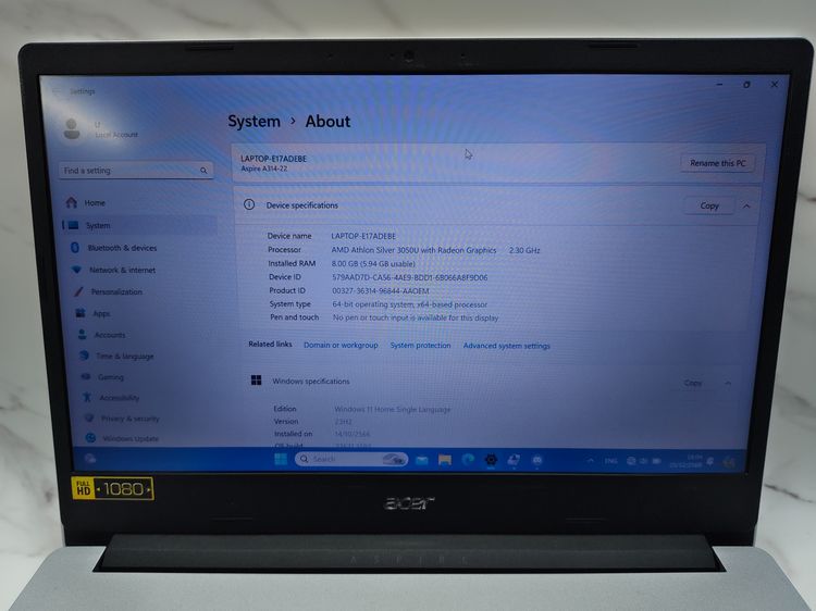 ขาย โน็ตบุ็ค Acer Aspire A314-22 มือสอง  รูปที่ 8