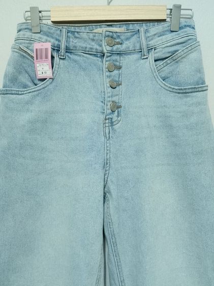 กางเกงยีนส์ทรงบอยมือสองผู้หญิง🎀 ไซส์ M  28W×43L สะโพก34 💢สวยสภาพดี รับประกันไม่มีปะขาดชุนตรงปก✅ รูปที่ 3