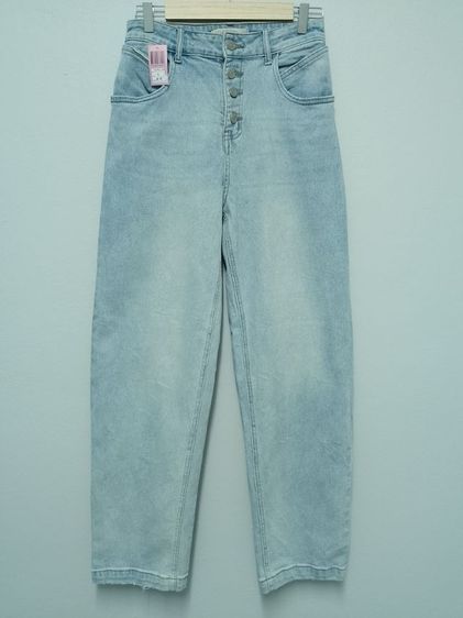 กางเกงยีนส์ทรงบอยมือสองผู้หญิง🎀 ไซส์ M  28W×43L สะโพก34 💢สวยสภาพดี รับประกันไม่มีปะขาดชุนตรงปก✅ รูปที่ 2