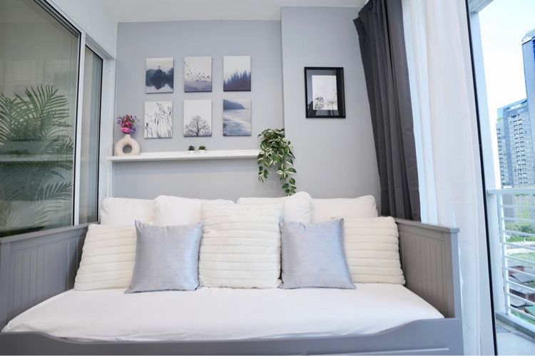 ตกแต่งครบ เลี้ยงสัตว์ได้ ใช่ The Mark รัชดา แอร์พอร์ตลิงค์ 2นอน ห้องใหม่ ใกล้รถไฟฟ้า  รูปที่ 2