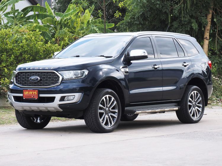 Ford Everest 2021 2.0 Titanium Plus 4WD Utility-car ดีเซล ไม่ติดแก๊ส เกียร์อัตโนมัติ น้ำเงิน รูปที่ 2