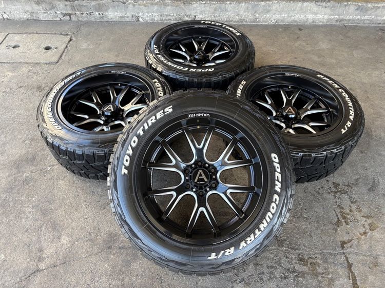 20" ล้อแม็กขอบ20 ก้านY 6รู139 กว้าง10 ออฟ-24 มีรอยตามการใช้งาน พร้อมยางTOYO275-55-20 ปี23 ปีแท้ 