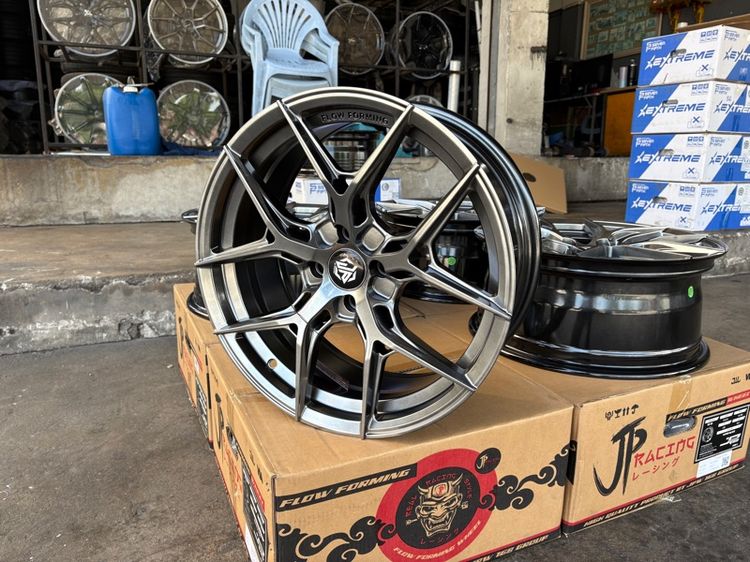 ล้อแม็กมือ1 ขอบ17 ก้านY 4รู100 กว้าง7.5 ออฟ35 สีไฮเปอร์แบล็ค ล้อเบา FLOW FORMING งานJP งานสวยมากๆ รูปที่ 5