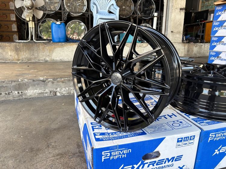 ล้อแม็กมือ1 ขอบ18 FX4 5รู114 กว้าง8 ออฟ38 สีดำเงา ล้อเบา FLOW FORMING งานSEVENFIFTH งานสวยมากๆ  รูปที่ 5