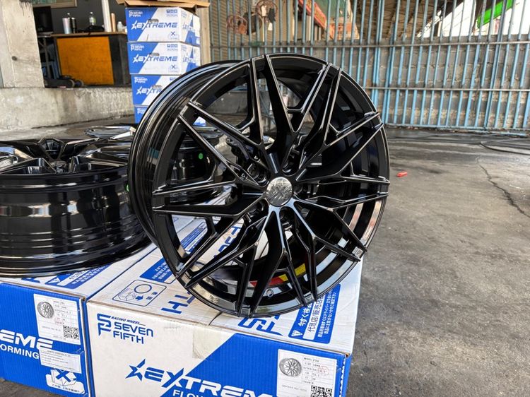 ล้อแม็กมือ1 ขอบ18 FX4 5รู114 กว้าง8 ออฟ38 สีดำเงา ล้อเบา FLOW FORMING งานSEVENFIFTH งานสวยมากๆ  รูปที่ 6
