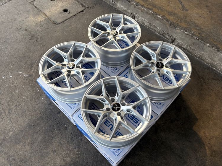 ล้อแม็กมือ1 ขอบ15 FX15 4รู100 กว้าง7 ออฟ35 สีบรอน ล้อเบา FLOW FORMING งานSEVENFIFTH งานสวยมากๆ รูปที่ 2