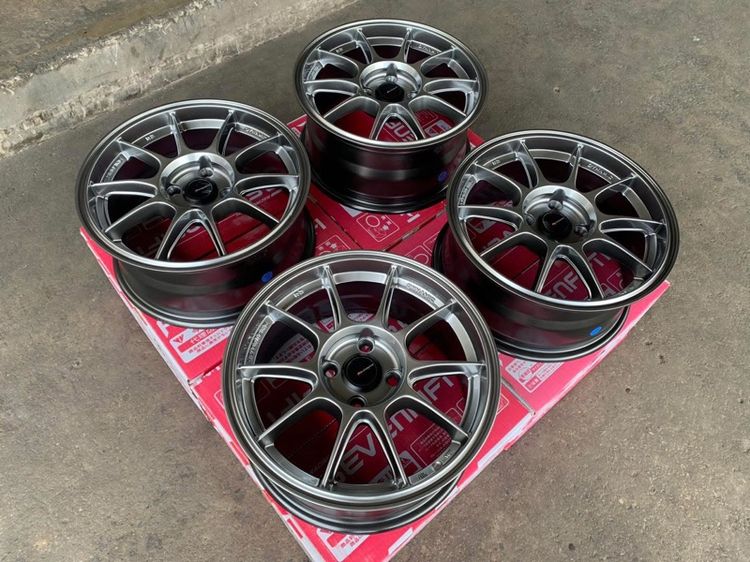 ล้อแม็กมือ1ขอบ15 TC105 4รู100 กว้าง7 ออฟ35 สีไฮเปอร์แบล็ก งานSEVENFIFTH งานสวยมาก   รูปที่ 2