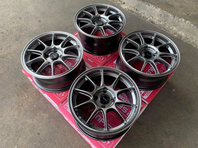 ล้อแม็กมือ1ขอบ15 TC105 4รู100 กว้าง7 ออฟ35 สีไฮเปอร์แบล็ก งานSEVENFIFTH งานสวยมาก   รูปที่ 3