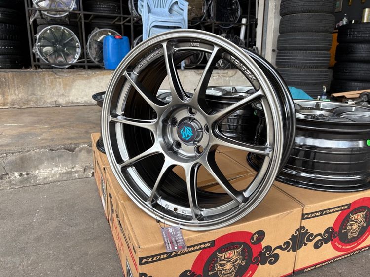 ล้อแม็กมือ1 ขอบ18 TC105X 5รู114 กว้าง8.5 ออฟ35 สีไฮเปอร์แบล็ค ล้อเบา FLOW FORMING งานJP งานสวยมากๆ รูปที่ 5