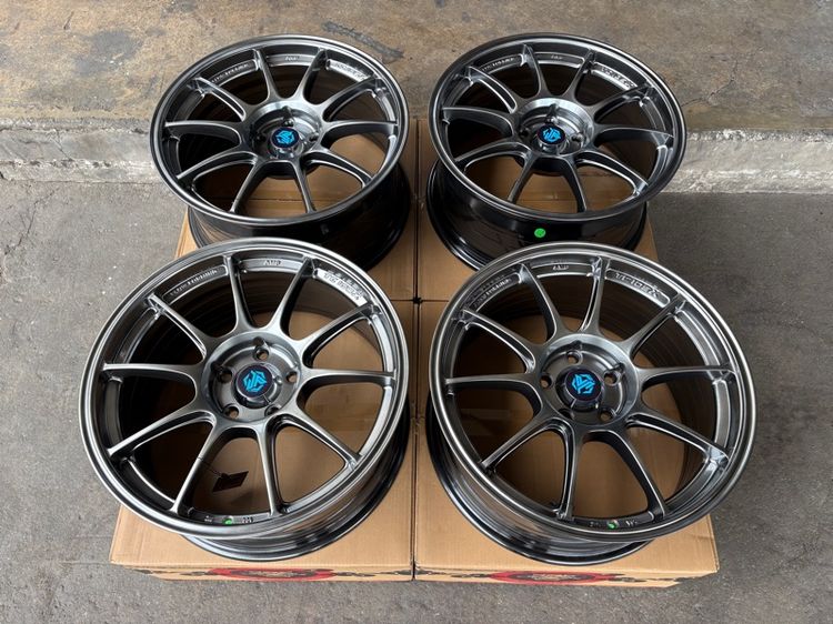 18" ล้อแม็กมือ1 ขอบ18 TC105X 5รู114 กว้าง8.5 ออฟ35 สีไฮเปอร์แบล็ค ล้อเบา FLOW FORMING งานJP งานสวยมากๆ