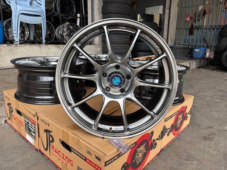 ล้อแม็กมือ1 ขอบ18 TC105X 5รู114 กว้าง8.5 ออฟ35 สีไฮเปอร์แบล็ค ล้อเบา FLOW FORMING งานJP งานสวยมากๆ รูปที่ 4