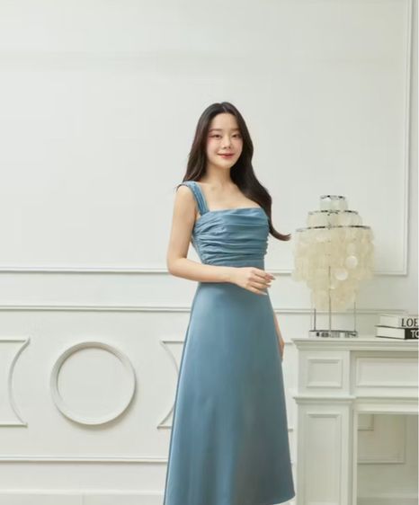ไม่มีแขน ฟ้า XL เดรส | จั๊มสูท Instagram Brand (IG Brands) ชุดเดรสยาว