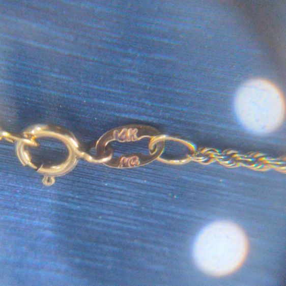 สร้อยคอทองคำ 14K ต่างประเทศ หนัก 3.5กรัม ยาว 24นิ้ว สวมหัวได้ รูปที่ 4