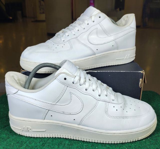 ขาว ผ้าใบ รองเท้าผ้าใบ UK 9 | EU 43 1/3 | US 9.5 รองเท้า💥 NIKE AIR FORCE 1 💥ของแท้‼️สวยๆ สภาพดี💥ไซร์ 43