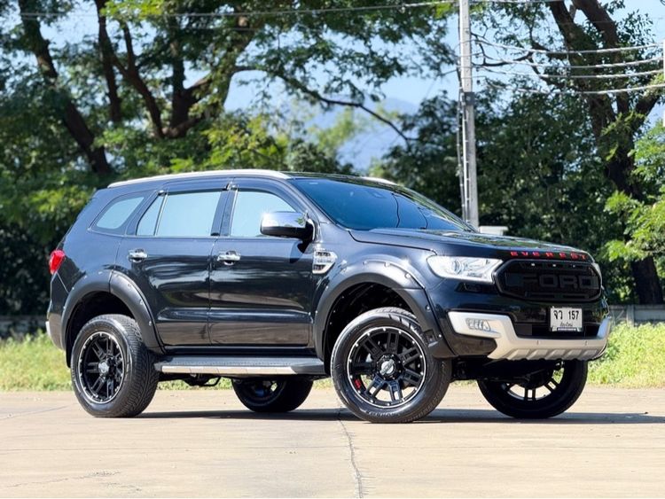 Ford Everest 2016 3.2 Titanium+ 4WD Pickup ดีเซล เกียร์อัตโนมัติ ดำ รูปที่ 2