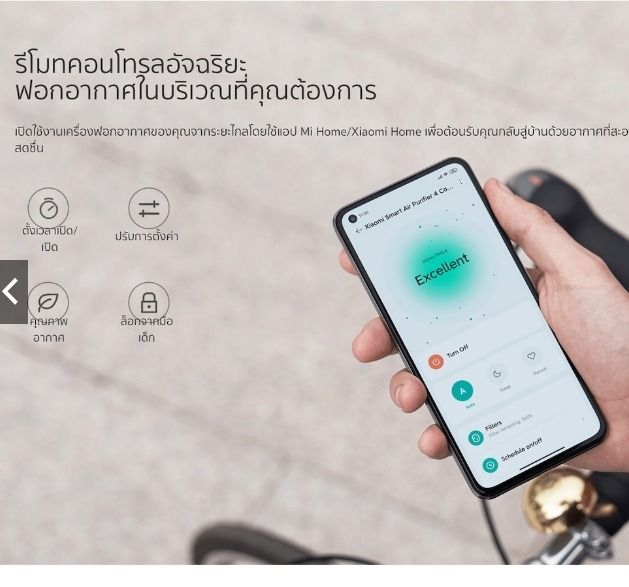 เครื่องฟอกอากาศ Xiaomi Smart Air Purifier 4 Compact แบรนด์ ราคาและคุณภาพเหมาะสม แถมฟรี ไส้กรองเพิ่ม 1 ชุด รูปที่ 3