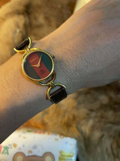 นาฬิกาGucci 6000L ของแท้💯 เรือนทอง18KGP ขนาดหน้าปัด25mm.(รวมเม็ดมะยม) เครื่องเดิมๆสายเดิมๆ ไม่เคยเปลี่ยนอะไหร่เดิมๆทุกอย่าง ปล่อยราคาถูกๆ รูปที่ 6