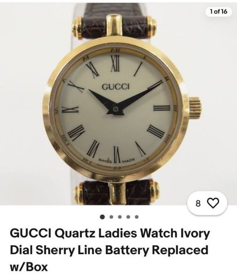 นาฬิกาGucci สวิตเซอร์แลนด์ ของแท้💯เปอร์เซ็นต์ หน้าปัด32mm.