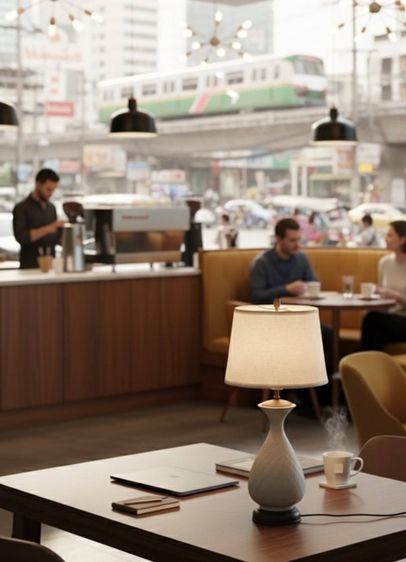 โคมไฟตั้งโต๊ะ งานเซรามิค Mid Century Vintage รูปที่ 5