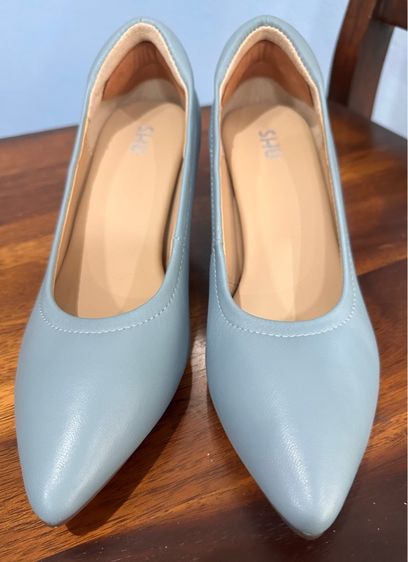 รองเท้าส้นสูง ฟ้า UK 5 | EU 38 | US 6.5 SHU รองเท้าคัทชูหนังแท้