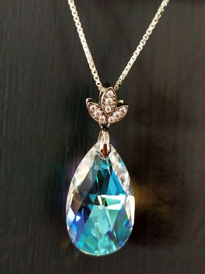 สร้อยเงินแท้925พร้อมจี้สวารอฟกี้แท้ รูปที่ 2