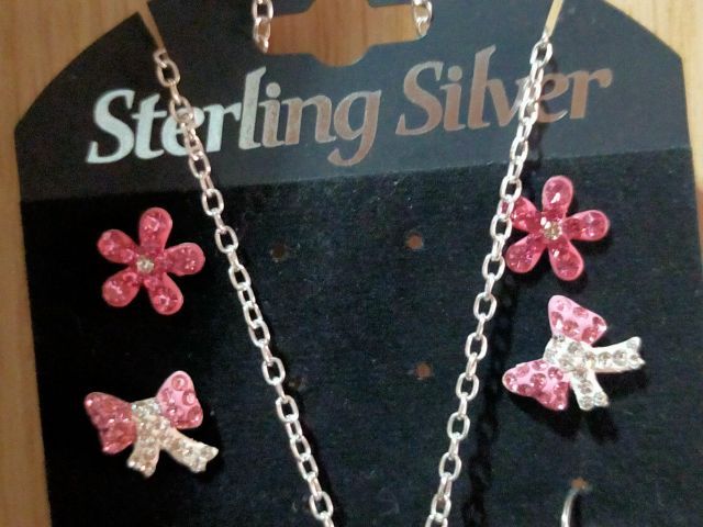 ชุดสร้อยเงินแท้ 925 พร้อมจี้และต่างหู รูปที่ 5