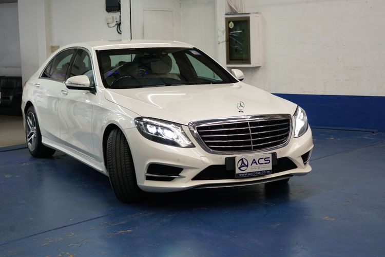 Mercedes-Benz S-Class 2014 S400 Sedan ไฮบริด ไม่ติดแก๊ส เกียร์อัตโนมัติ ขาว รูปที่ 2