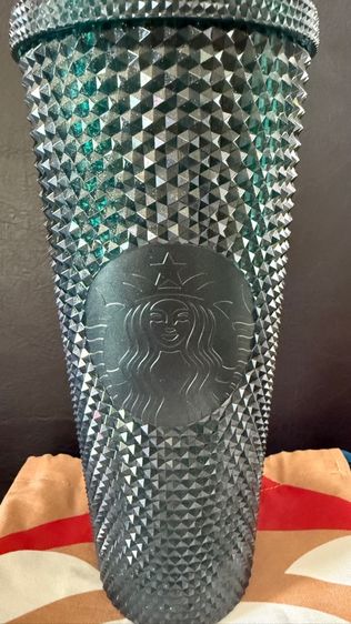 Starbucks Forest Green with Ribbon Stopper Bling Cold Cup 24oz.  ทัมเบลอร์ สตาร์บัคส์ รูปที่ 7