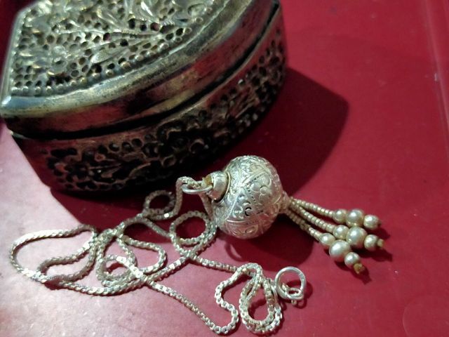 สร้อยคอพร้อมจี้เงินแท้ 925 รูปที่ 3