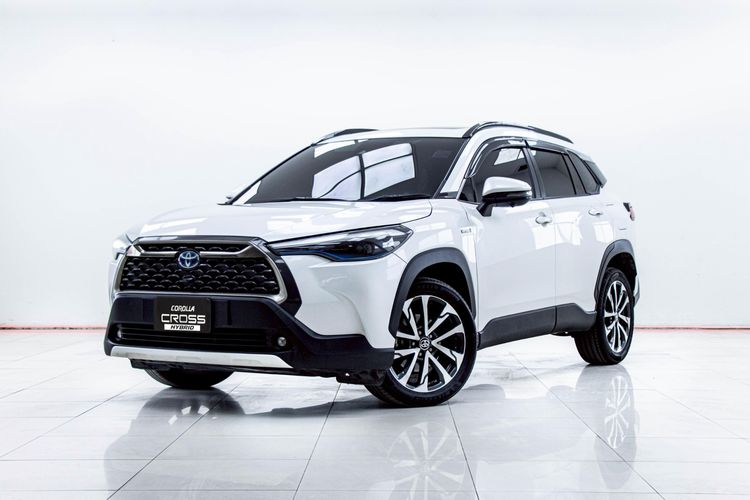 รถ Toyota Corolla Cross 1.8 HYBRID สี ขาว