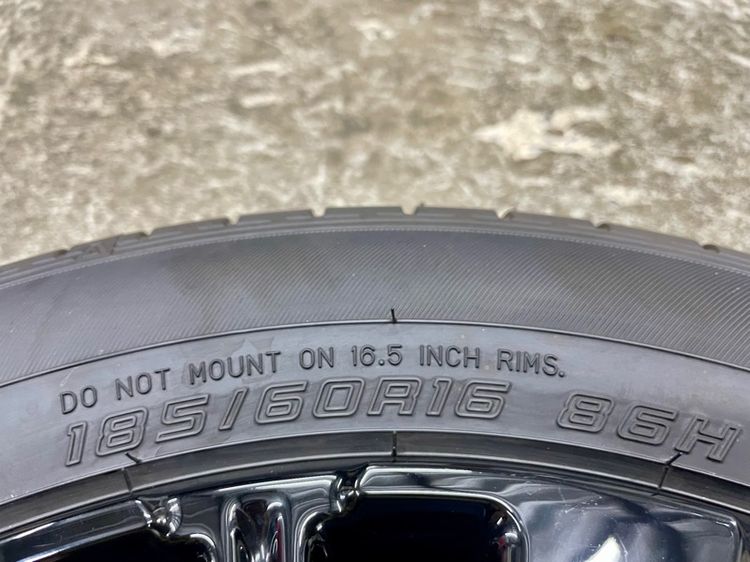 ล้อแม็ก HONDA CITY EHEV RS ขอบ 16” ถอดป้ายแดง ยาง DUNLOP 185-60R16 ปี 25 สีเส้นตุ่มหน้ายางยังอยู่ครบ รูปที่ 10