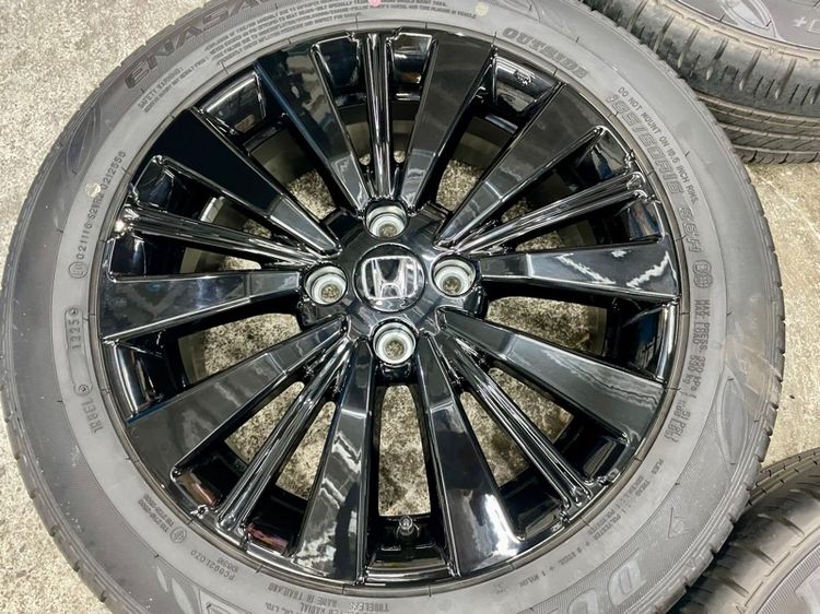 ล้อแม็ก HONDA CITY EHEV RS ขอบ 16” ถอดป้ายแดง ยาง DUNLOP 185-60R16 ปี 25 สีเส้นตุ่มหน้ายางยังอยู่ครบ รูปที่ 7
